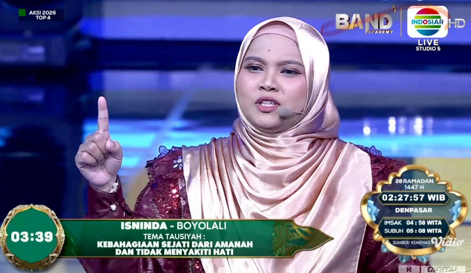 Puji Syukur, Isninda Nur Masitoh Lolos ke Grand Final AKSI Indosiar 2026